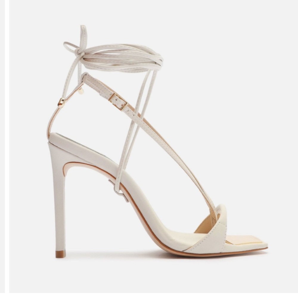 Schutz Vikki Leather Sandal Heels 7